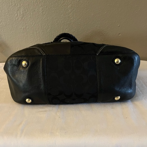 Coach Hamptons Patchwork Carryall Black Leather Gold Hardware Tote - Picture 10 of 17